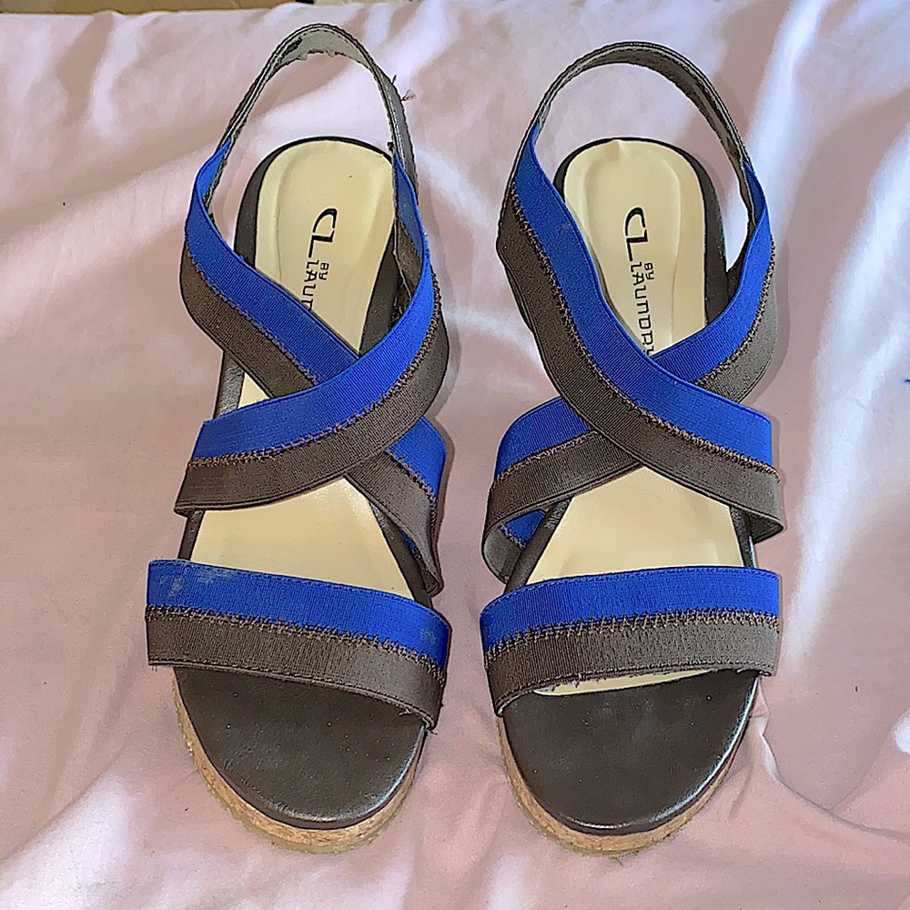 CL by laundry cork wedges